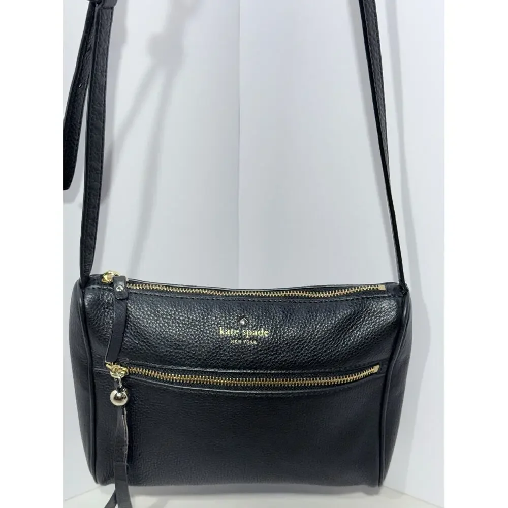 Kate Spade New York Cobble Hill Cayli Black Pebble Leather Crossbody